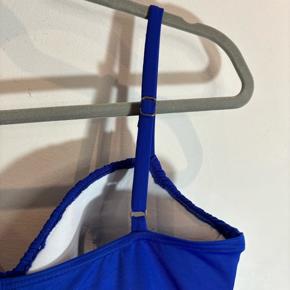 MIRACLESUIT Sz  12 Electric Blue Rialto Slimming Ruching One-Piece Swimsuit - Picture 7 of 14